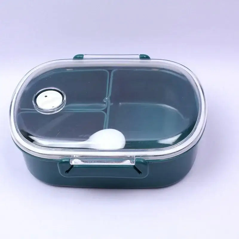 Coral and white lunch box set – kitchen three compartment bento