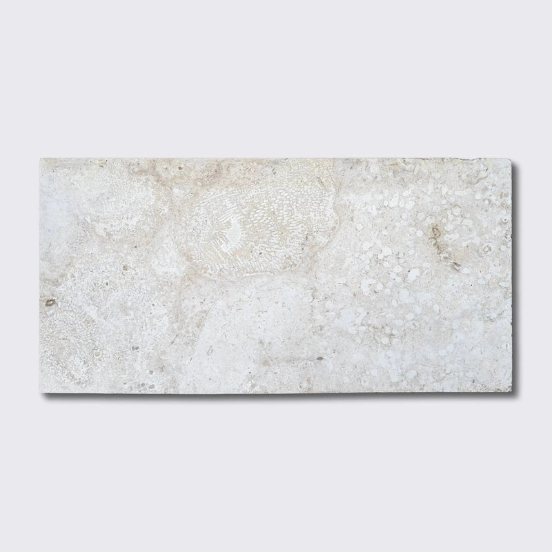 Coral Honed Filled Flute Trim Tiles 12x24