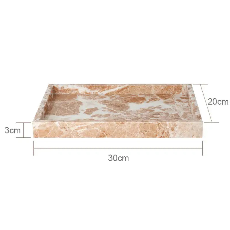 Coral pink marble bathroom accessories set with gold accents