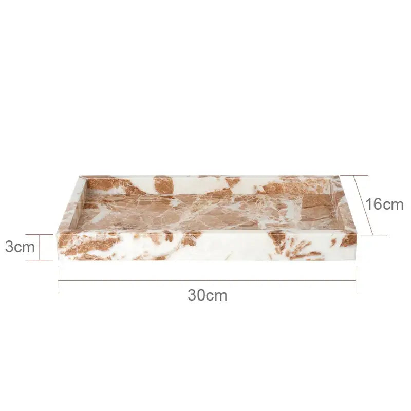Coral pink marble bathroom accessories set with gold accents