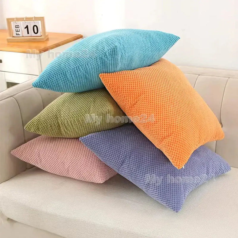 Corduroy corn kernel throw pillowcase living room sofa decor