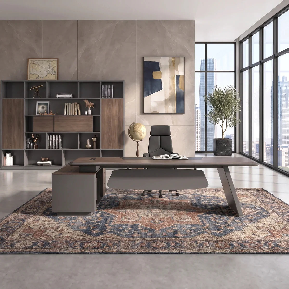 Corely · Modern L-Shaped Executive Desk