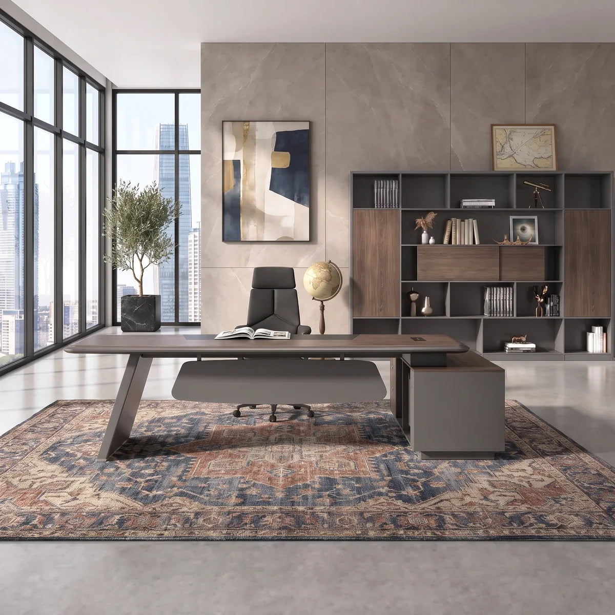 Corely · Modern L-Shaped Executive Desk