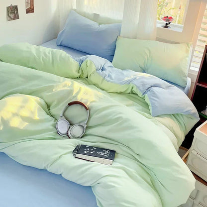 DecorBites™ Cotton Bedding Set with Sheet, Duvet Cover