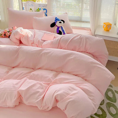 DecorBites™ Cotton Bedding Set with Sheet, Duvet Cover