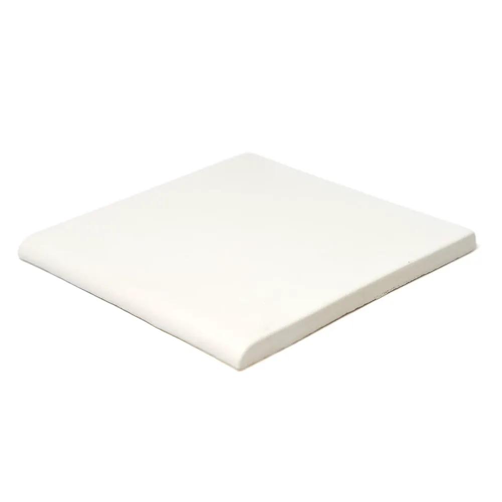 Cotton Matte Bullnose Ceramic Moldings 6x6