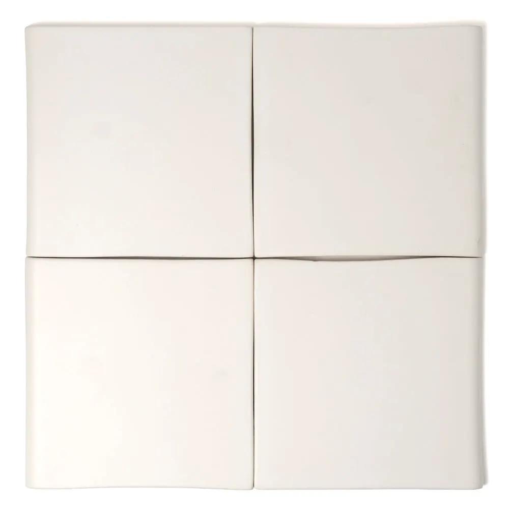 Cotton Matte Bullnose Ceramic Moldings 6x6