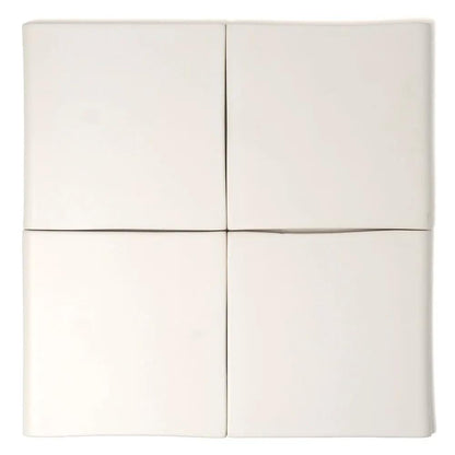Cotton Matte Bullnose Ceramic Moldings 6x6