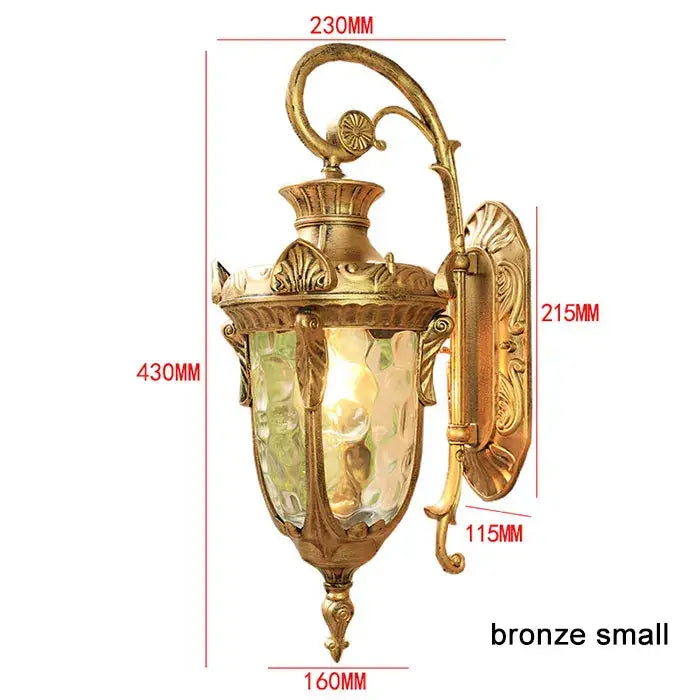 Country black wrought iron outdoor wall lantern restaurant light