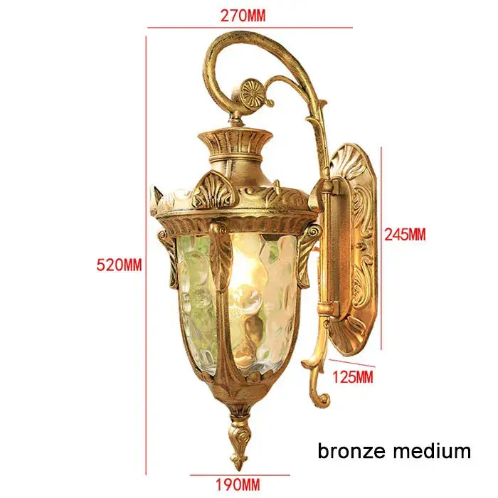 Country black wrought iron outdoor wall lantern restaurant light