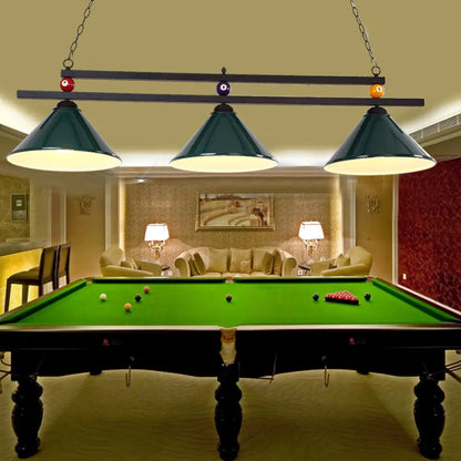 DecorBites™ Country Style Billiard Chandelier - Metal Shade Bar Island Lighting Fixture