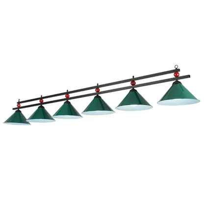 Country style dark green pool ball bar island lighting fixture