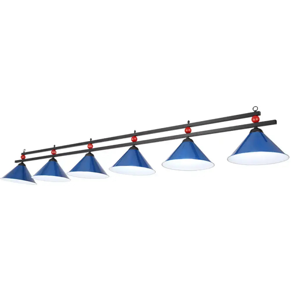 Country style dark green pool ball bar island lighting fixture