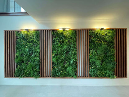 Country Fern Artificial Vertical Garden Green Wall Panel 40×40in 11 SQ FT – UV Resistant – Commercial Grade