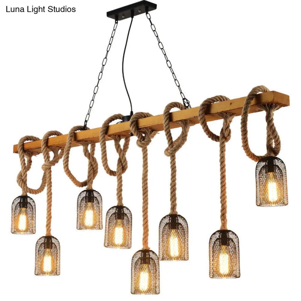 DecorBites™ Countryside Mesh Pendant Lamp with Rope Cord