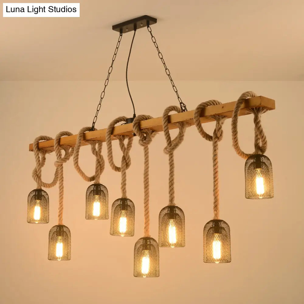 DecorBites™ Countryside Mesh Pendant Lamp with Rope Cord