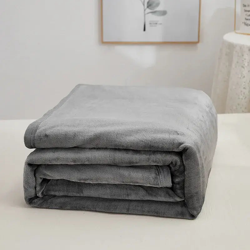 Cozy checkered fleece blanket gray & white bear bedroom throw