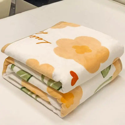 Cozy checkered fleece blanket gray & white bear bedroom throw