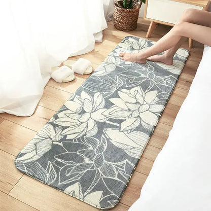 Cozy faux lamb wool good morning bedside rug for bedroom