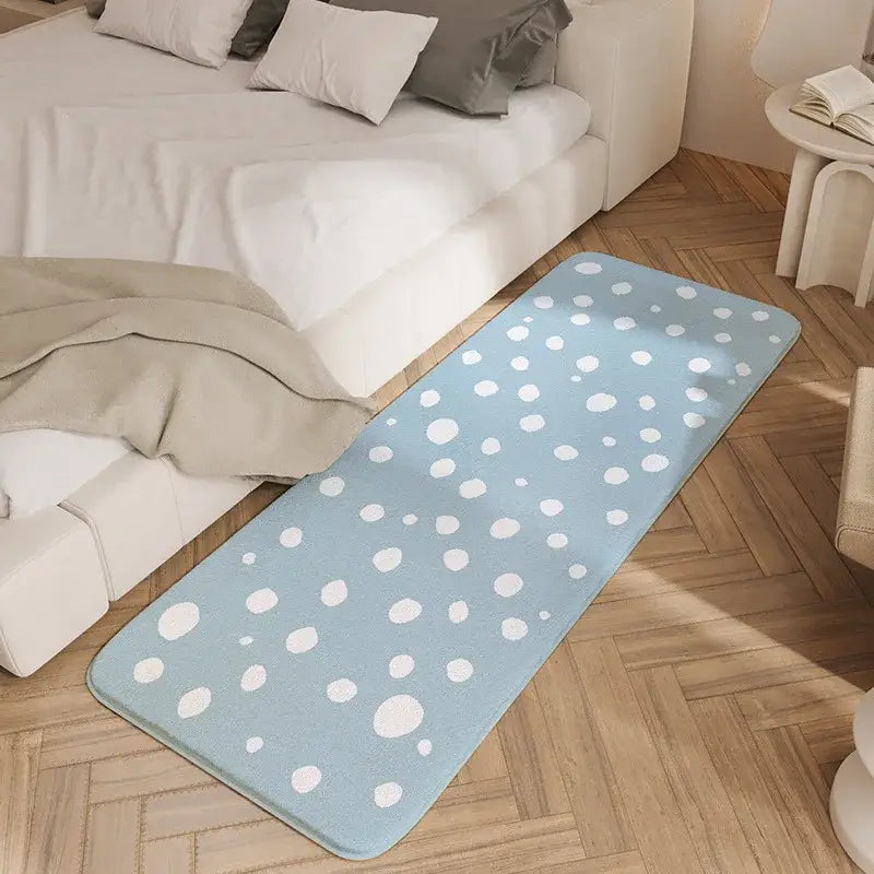 Cozy faux lamb wool good morning bedside rug for bedroom