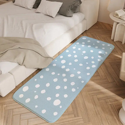 Cozy faux lamb wool good morning bedside rug for bedroom