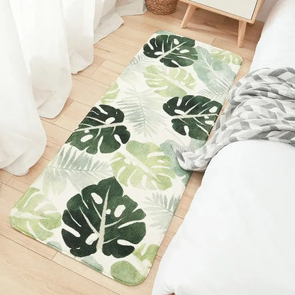 Cozy faux lamb wool good morning bedside rug for bedroom