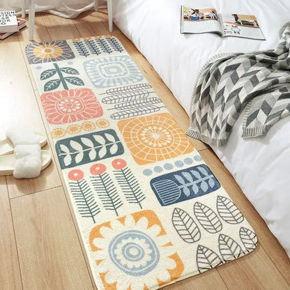 Cozy faux lamb wool good morning bedside rug for bedroom