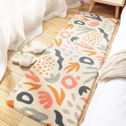 Cozy faux lamb wool good morning bedside rug for bedroom