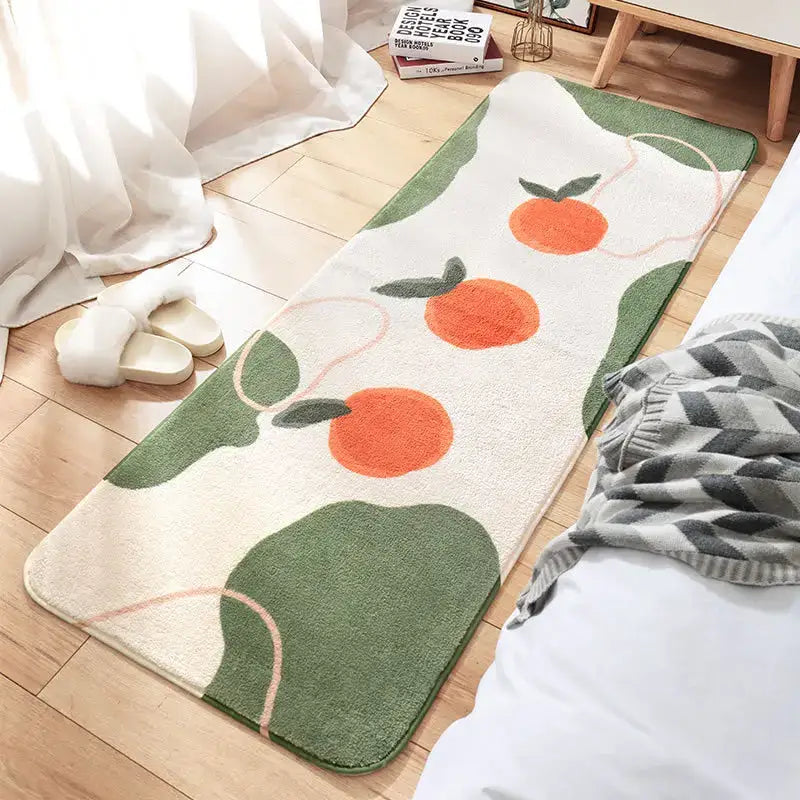 Cozy faux lamb wool good morning bedside rug for bedroom