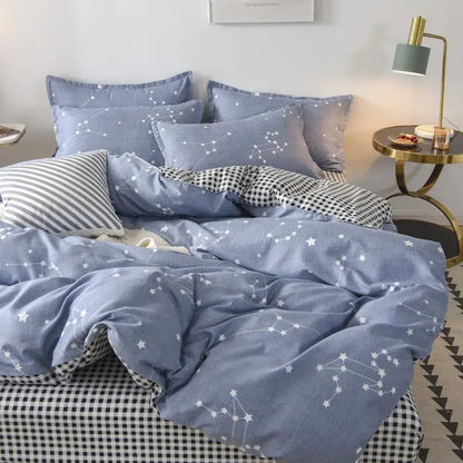 Cozy flower print cream teddy bear bedding set bedroom decor