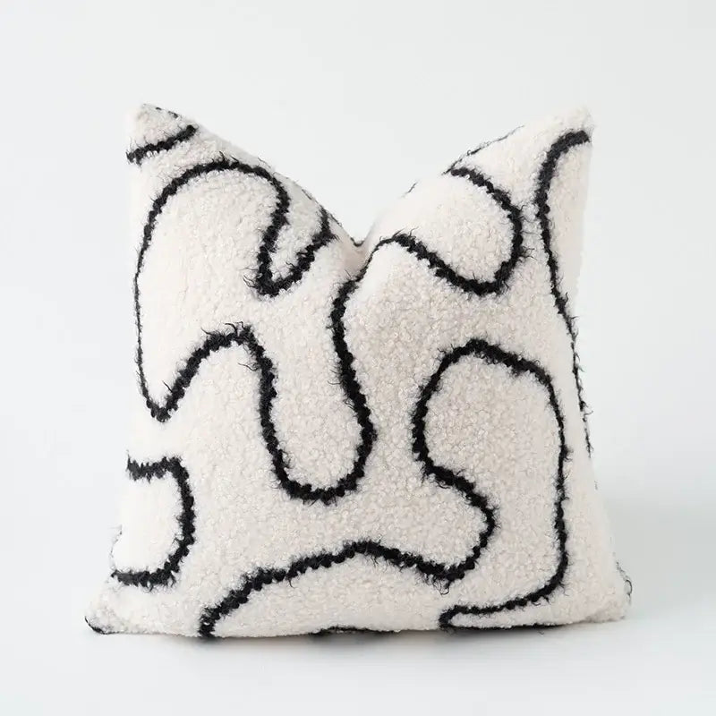 Cozy green handmade pillow cover living room textured plush decor