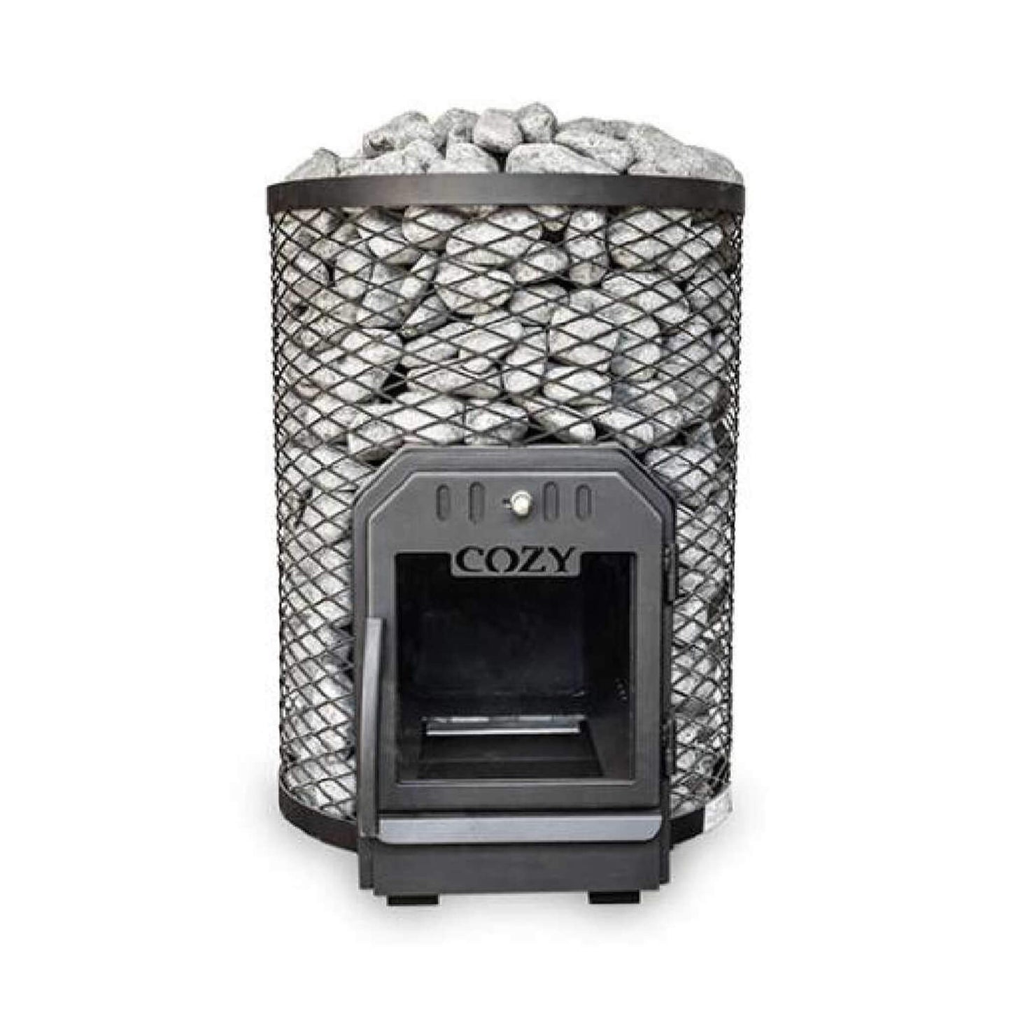 Cozy Heat O Floor Mount Wood-Burning Sauna Stove With Sauna Stones [COZY O-TW] (SAK19475)