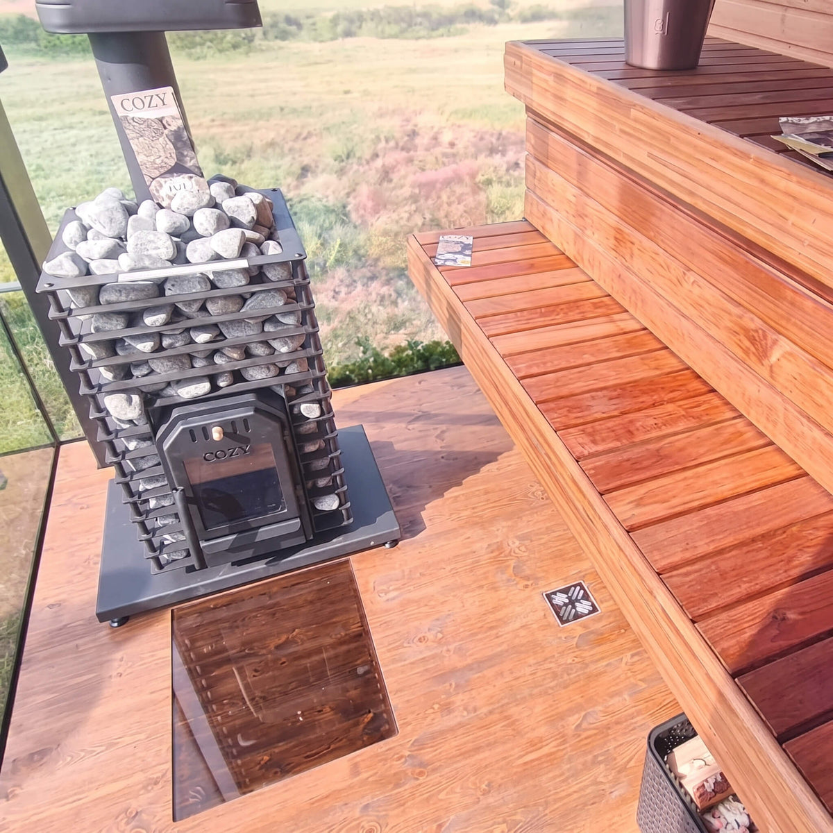 Cozy Heat Quattro Wood-Fired Sauna Stove With Sauna Stones [COZY QUATTRO] (SAK23947)