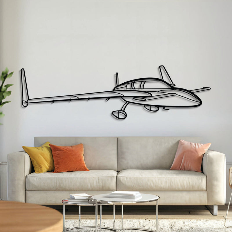 Cozy MK IV Angle Metal Aircraft Wall Art - NCP0270, angle view