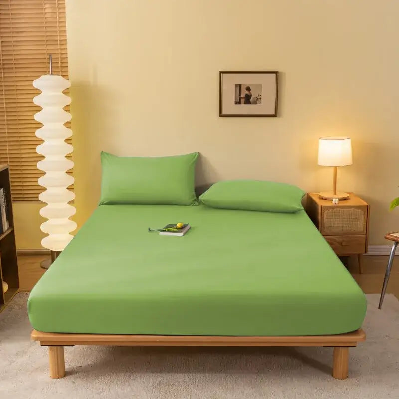 Cozy solid blue stretchy fitted sheet bedroom mattress cover