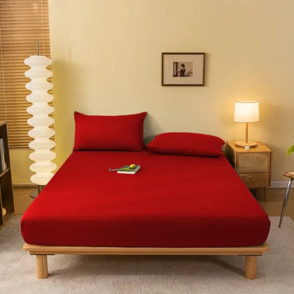 Cozy solid blue stretchy fitted sheet bedroom mattress cover