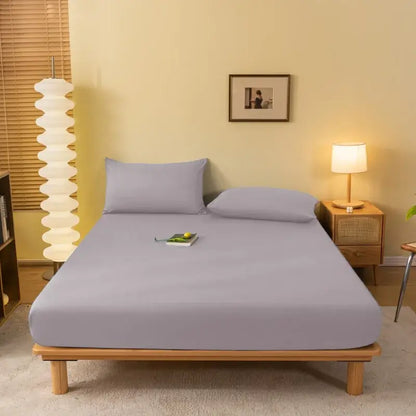 Cozy solid blue stretchy fitted sheet bedroom mattress cover