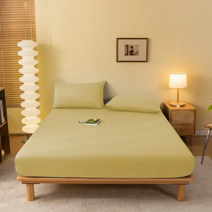 Cozy solid blue stretchy fitted sheet bedroom mattress cover