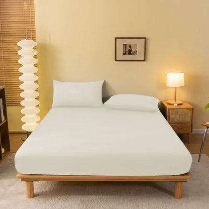 Cozy solid blue stretchy fitted sheet bedroom mattress cover