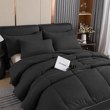 Cozy spring queen gray quilted duvet set bedroom comforter
