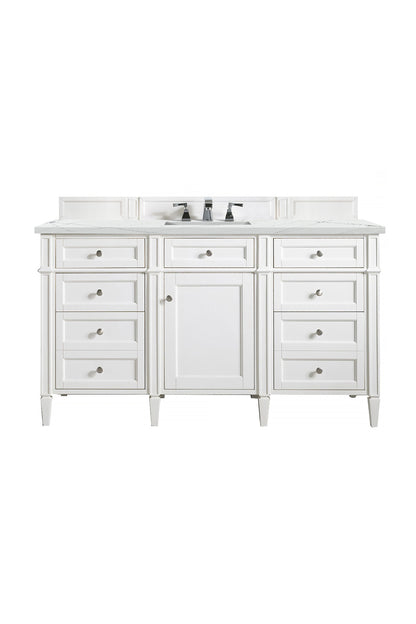 James Martin Brittany 60" Single Bathroom Vanity, Bright White