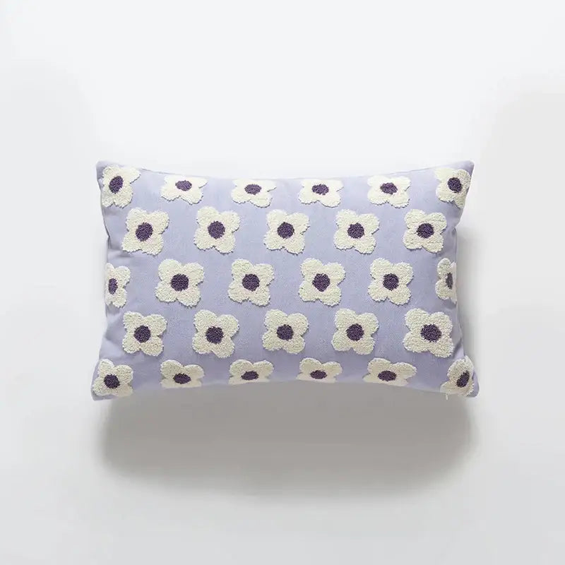 Cream and green embroidered cushion cover living room decor