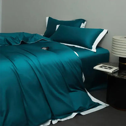 Cream and lavender egyptian cotton hotel style bedding set bedroom