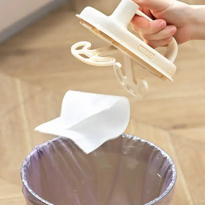 Cream and yellow silicone kitchen cleaning brush with replaceable head