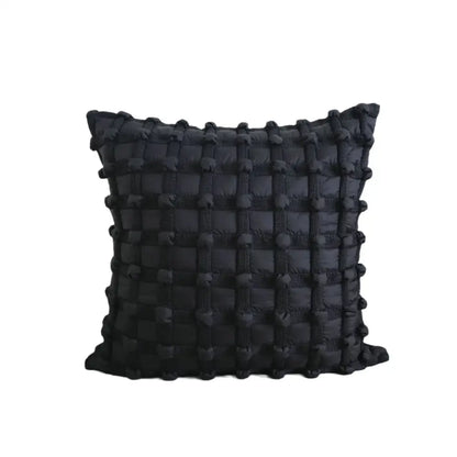 Cream bubble plaid cushion cover living room textured pillow case