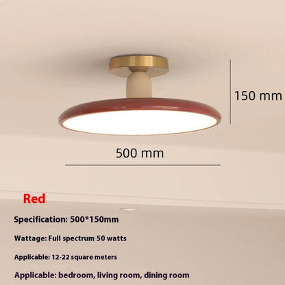 Cream Ceiling Light for Bedroom with Full Spectrum Lighting
