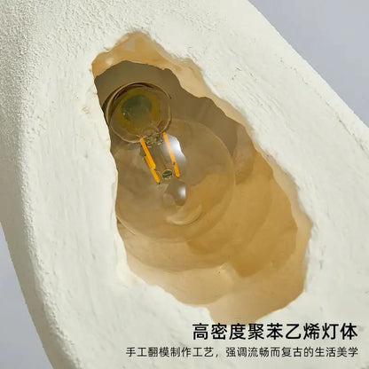 Cream ceramic pendant light cement handmade living room