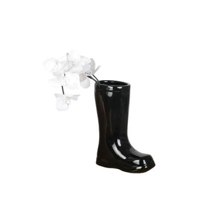 Cream ceramic shoe vase living room flower decor
