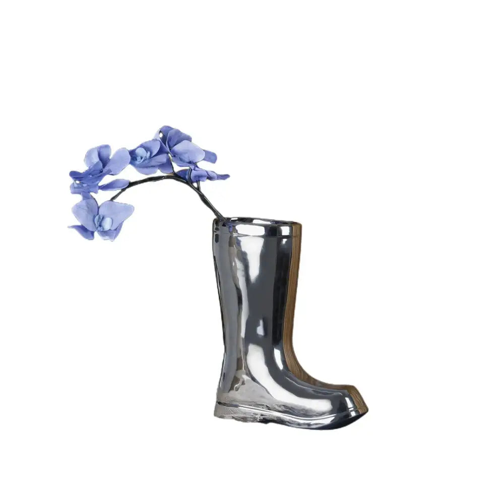 Cream ceramic shoe vase living room flower decor