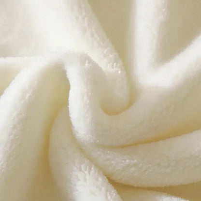 Cream cherry velvet embroidered blanket bedroom pom pom throw